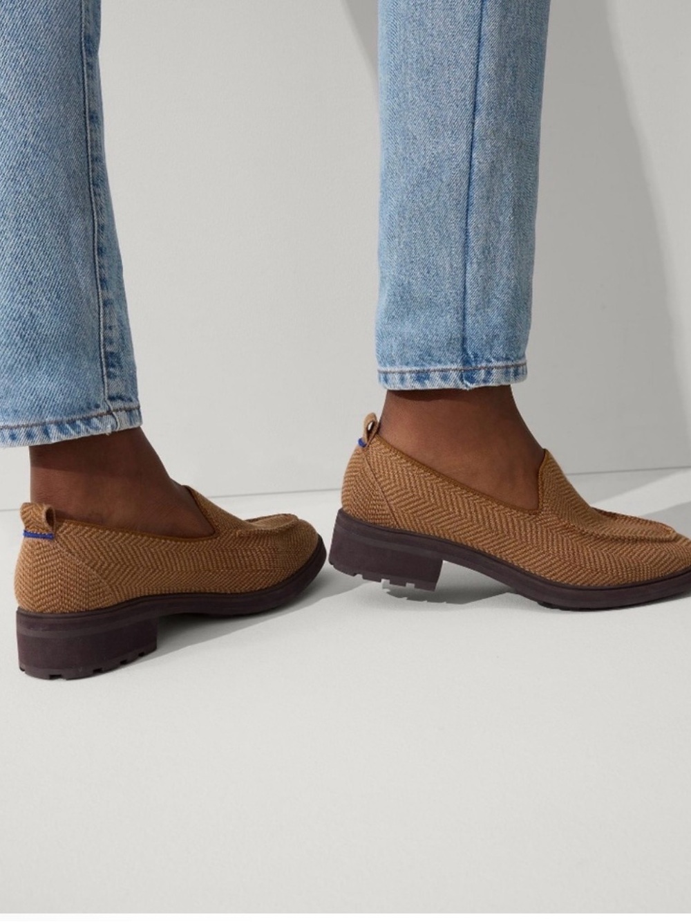 Rothy's The Lug Loafer - Teak Herringbone- Size7.5